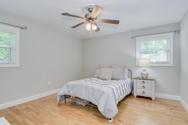 3202 Norris Ct, Augusta, GA 30907 - bedroom featuring wood finished floors, baseboards, and ceiling fan