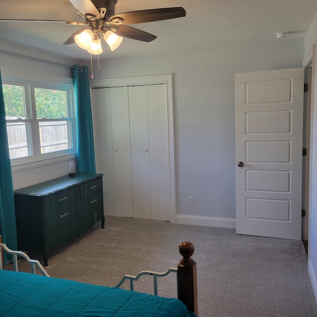 3597 Parliament Pl, Martinez, GA 30907 - bedroom with carpet flooring, a closet, and ceiling fan