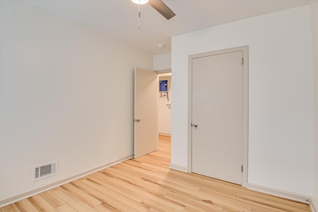 2426 Dickey Rd, Augusta, GA 30906 - unfurnished bedroom featuring light wood-style flooring and a ceiling fan