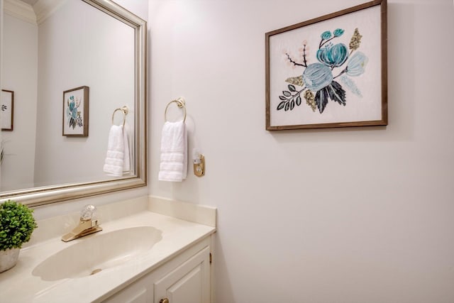 615 Stevens Xing, Augusta, GA 30907 - bathroom with vanity and ornamental molding