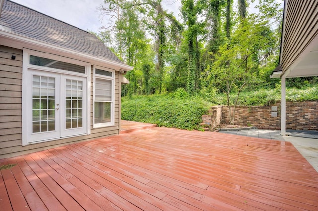 615 Stevens Xing, Augusta, GA 30907 - wooden terrace featuring french doors