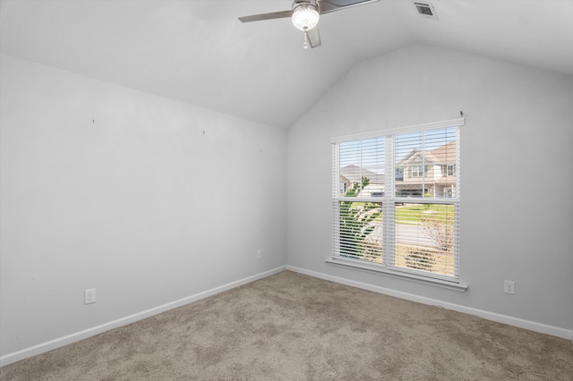 5174 Copse Dr, Augusta, GA 30909 - unfurnished room with ceiling fan, vaulted ceiling, and carpet floors
