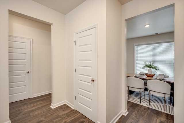 2178 River Park Ct, Augusta, GA 30907 - corridor with dark wood finished floors and baseboards