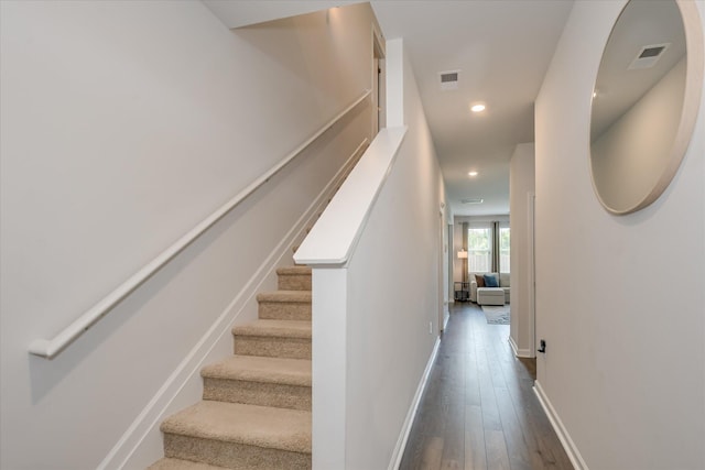 427 Roebuck Pass, Grovetown, GA 30813 - stairs with wood-type flooring, recessed lighting, and baseboards