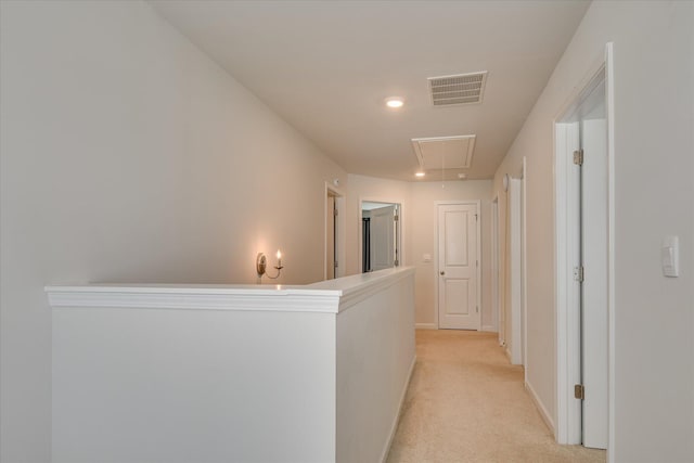 427 Roebuck Pass, Grovetown, GA 30813 - corridor featuring attic access, light colored carpet, recessed lighting, and baseboards