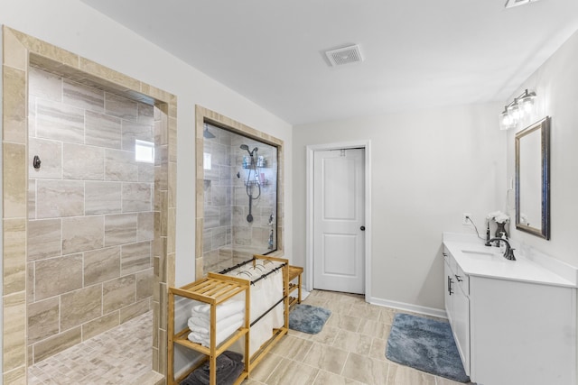 4136 Buffalo Trl, Evans, GA 30809 - full bath featuring vanity, walk in shower, and tile patterned floors