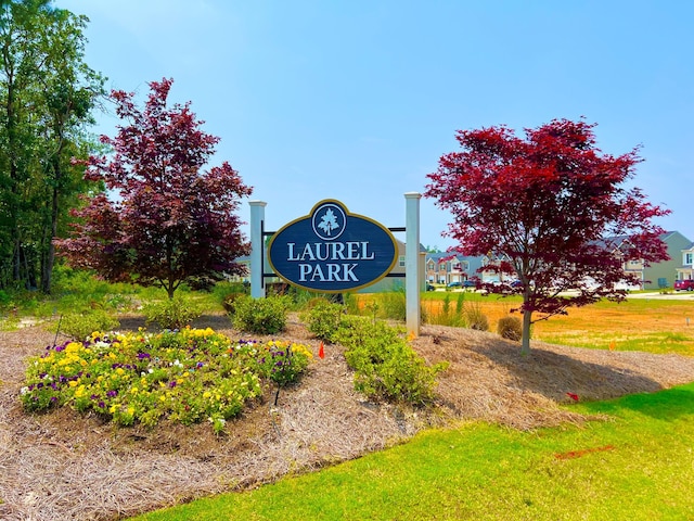 view of community sign