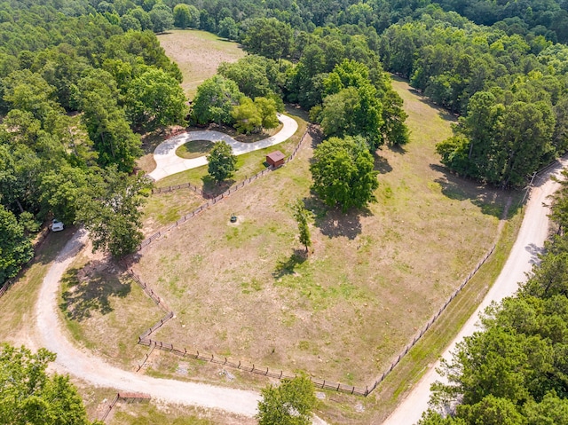 drone / aerial view featuring a rural view