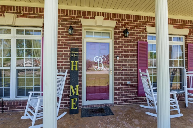 2795 Davis Mill Rd, Hephzibah, GA 30815 - view of exterior entry with brick siding and covered porch