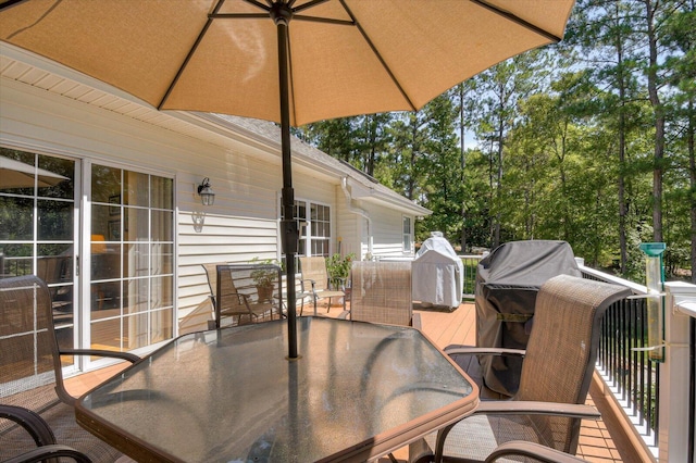 view of wooden deck