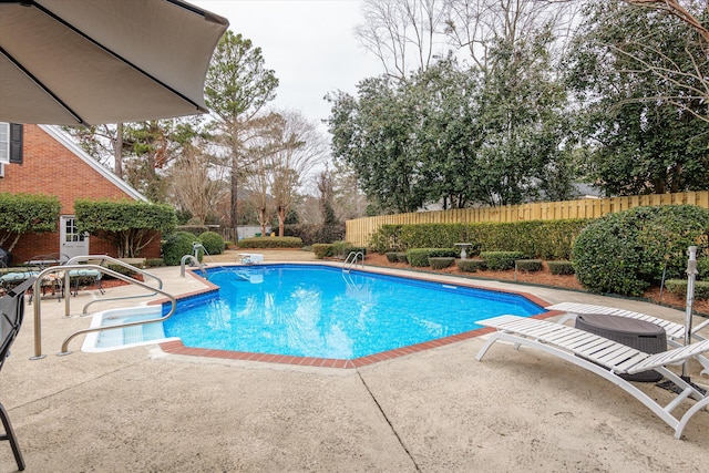 view of pool with a patio