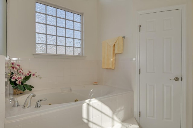 full bath featuring a garden tub