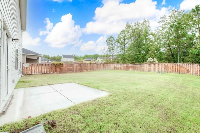 view of yard featuring a patio area