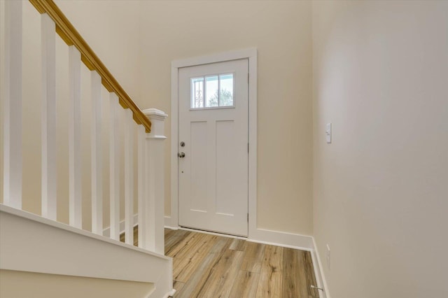 foyer featuring light hardwood / wood-style flooring