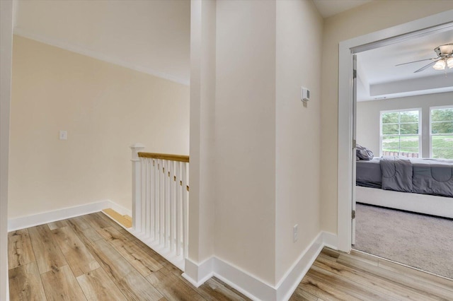 hallway featuring light hardwood / wood-style floors