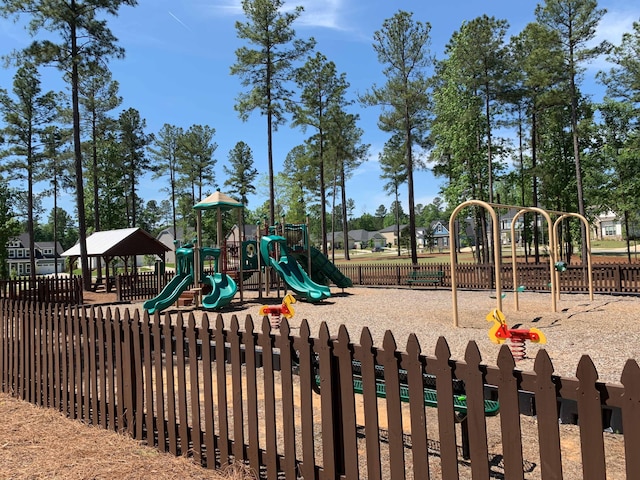 community playground with fence