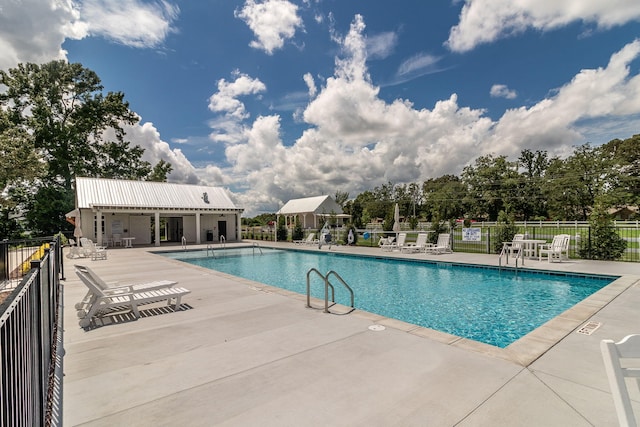 view of pool with a patio area