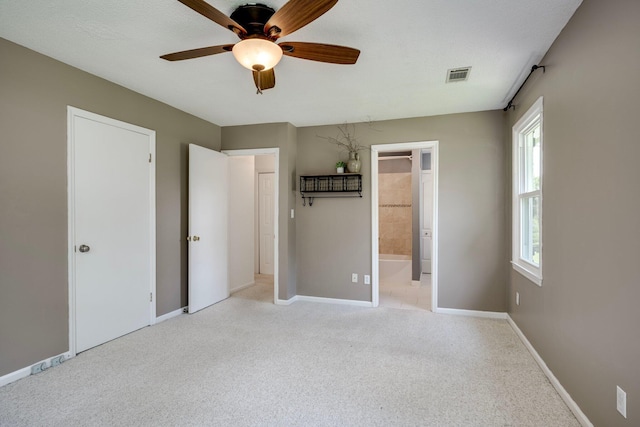 3103 Holly Haven Dr, Augusta, GA 30907 - unfurnished bedroom with light carpet, ensuite bath, and ceiling fan