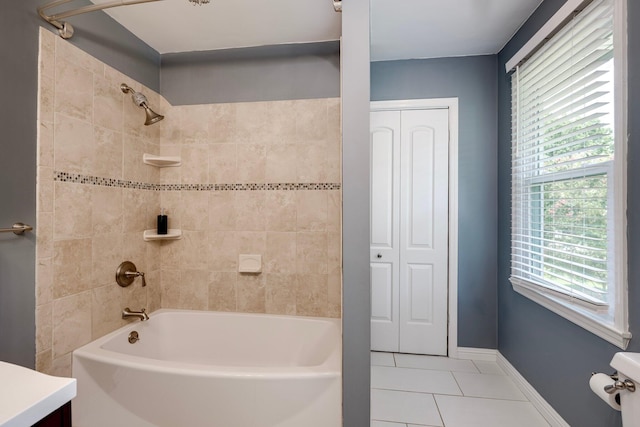 3103 Holly Haven Dr, Augusta, GA 30907 - bathroom featuring tile patterned floors, tub / shower combination, healthy amount of natural light, and vanity