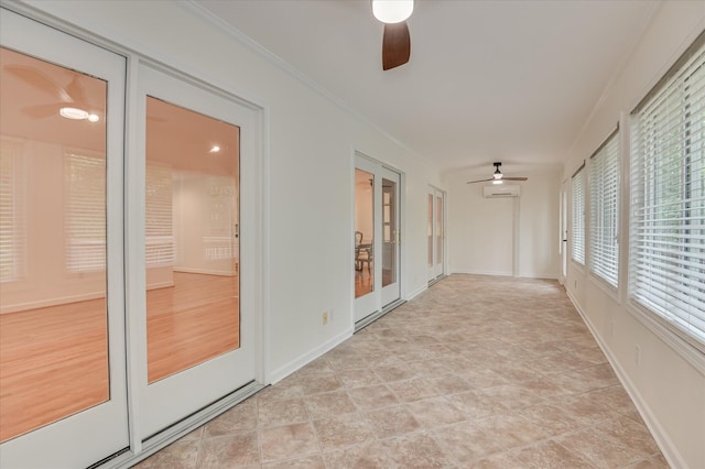 301 Misty Cv, Mccormick, SC 29835 - unfurnished sunroom with stone finish floors and crown molding