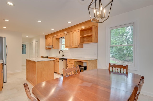 301 Misty Cv, Mccormick, SC 29835 - dining area with recessed lighting and a chandelier