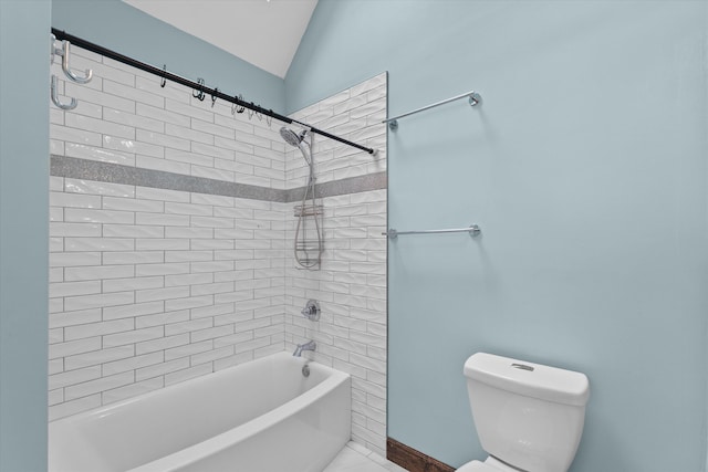 221 Creek View Cir, Martinez, GA 30907 - full bathroom featuring bathing tub / shower combination and lofted ceiling