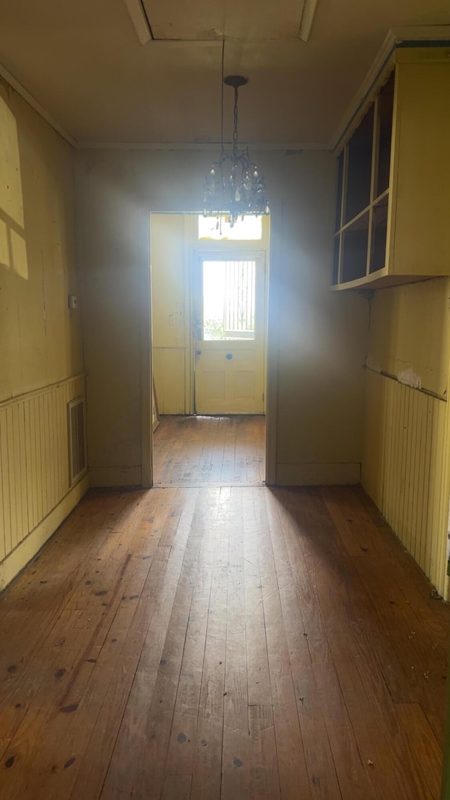 627 Montgomery St, Augusta, GA 30904 - unfurnished dining area with hardwood / wood-style floors and visible vents