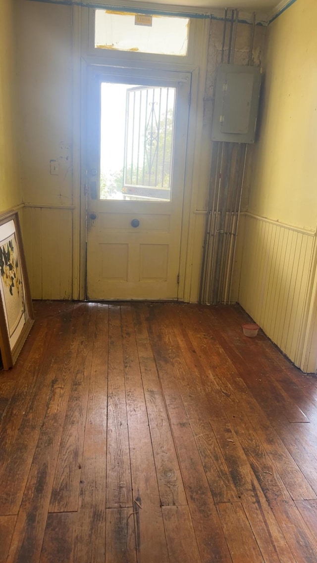 627 Montgomery St, Augusta, GA 30904 - doorway featuring electric panel and wood-type flooring