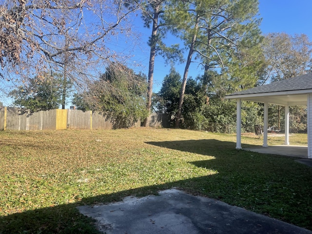 view of yard featuring a patio area