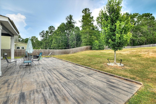 825 Burch Creek Dr, Grovetown, GA 30813 - wooden terrace with a fenced backyard and a patio area
