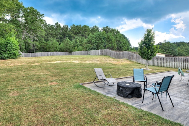 825 Burch Creek Dr, Grovetown, GA 30813 - fenced backyard featuring a patio and a fire pit