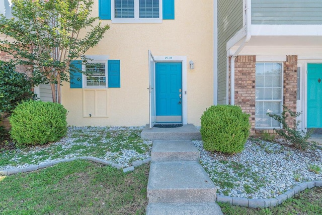 2119 Turtle Ct, Augusta, GA 30907 - doorway to property featuring stucco siding