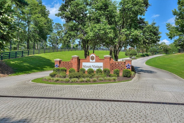 surrounding community featuring a lawn