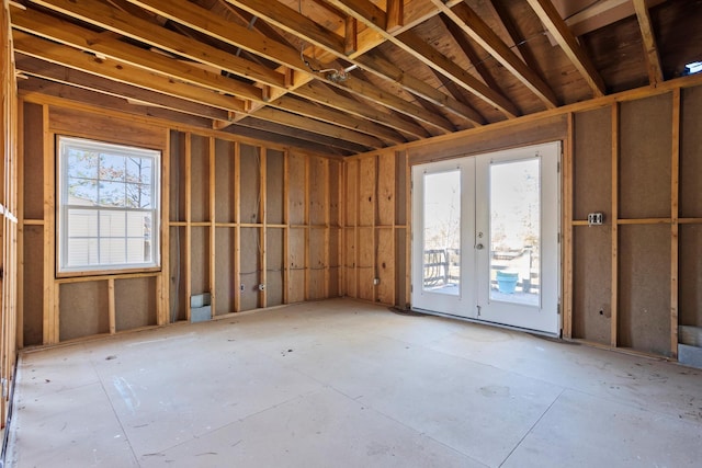 miscellaneous room featuring french doors