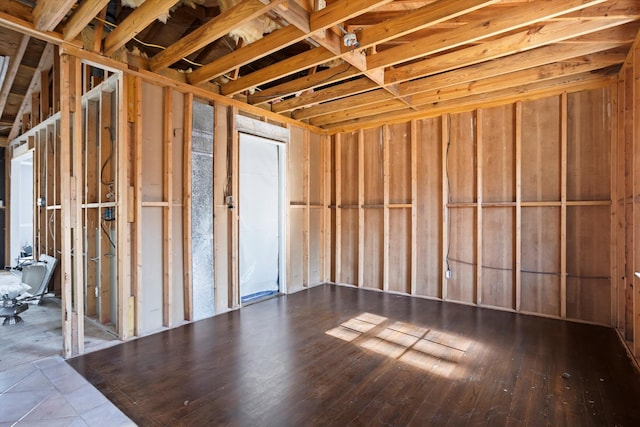 interior space with wood finished floors