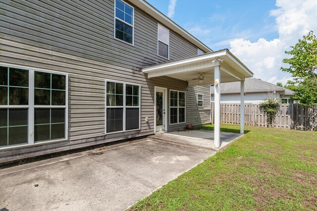 436 Sebastian Dr, Grovetown, GA 30813 - rear view of house with ceiling fan and a patio