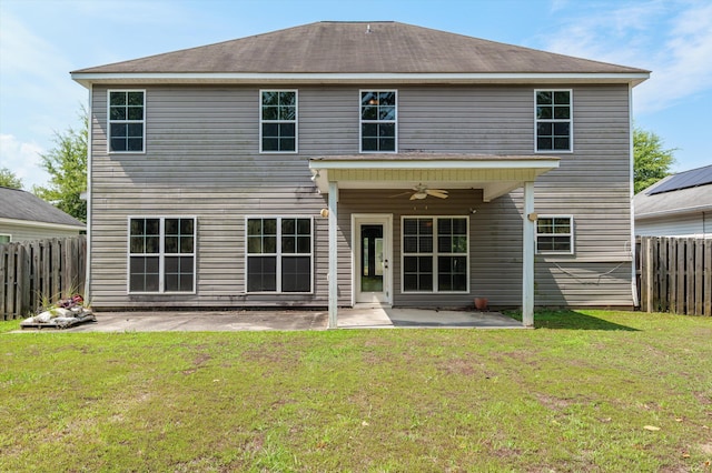 436 Sebastian Dr, Grovetown, GA 30813 - back of property featuring a ceiling fan and a patio area