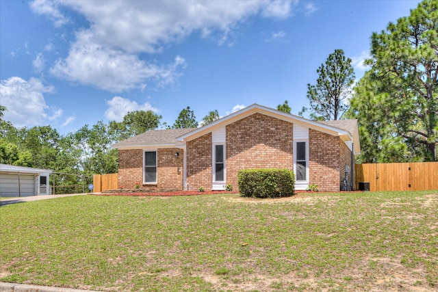 3647 N Madrid Dr, Augusta, GA 30906 - view of front of home with brick siding, central AC, and a gate