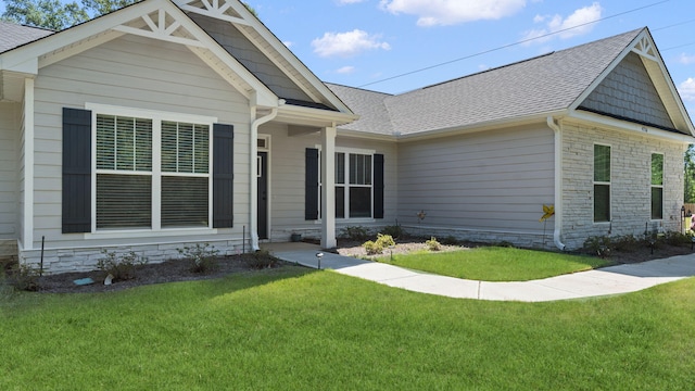 4756 Storey Mill Rd, Hephzibah, GA 30815 - view of front of property with a front yard and a shingled roof