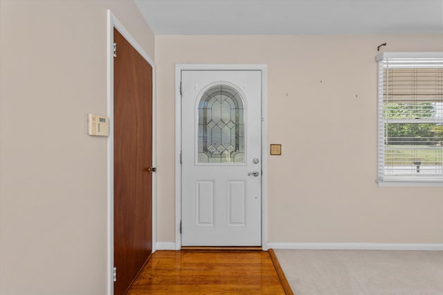 entryway featuring hardwood / wood-style floors