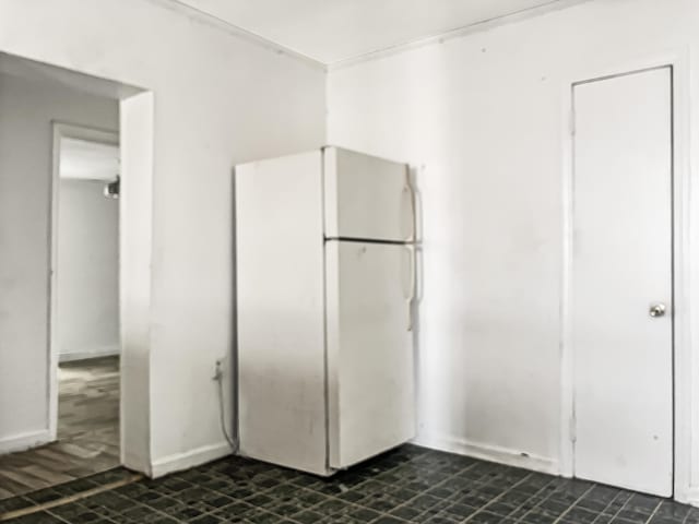 kitchen with white refrigerator