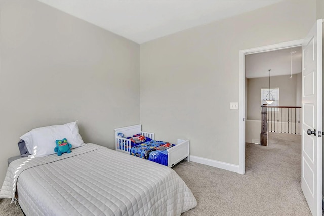 bedroom with carpet floors