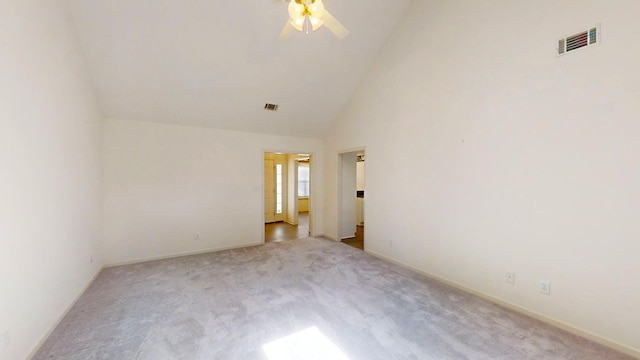 431 Connemara Trl, Evans, GA 30809 - carpeted spare room with ceiling fan and high vaulted ceiling
