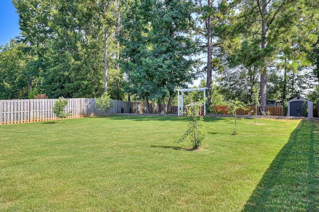 714 Neville St, Grovetown, GA 30813 - fenced backyard with a storage shed