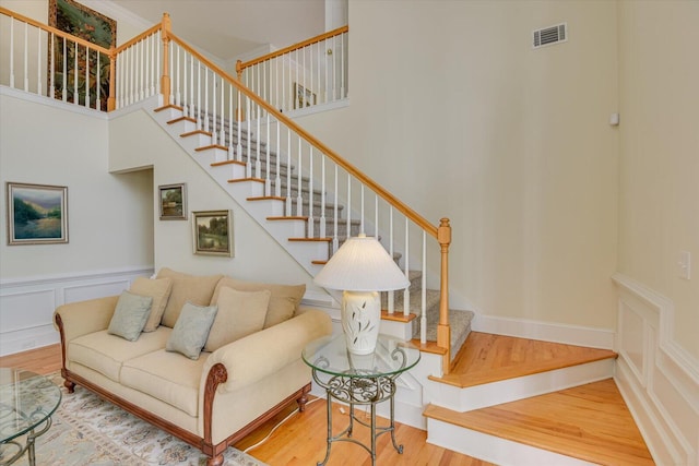 living room featuring hardwood / wood-style floors