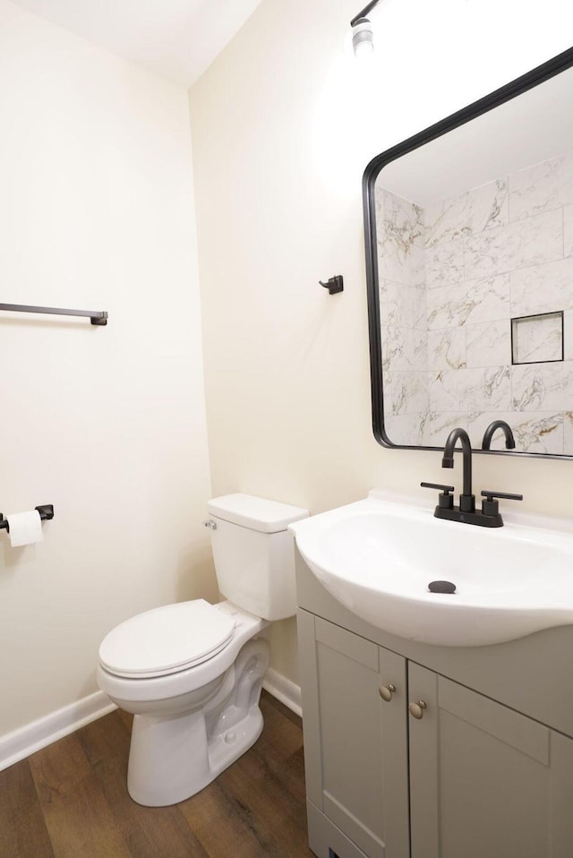 2011 Kennedy Dr, Augusta, GA 30904 - half bathroom with vanity and wood finished floors