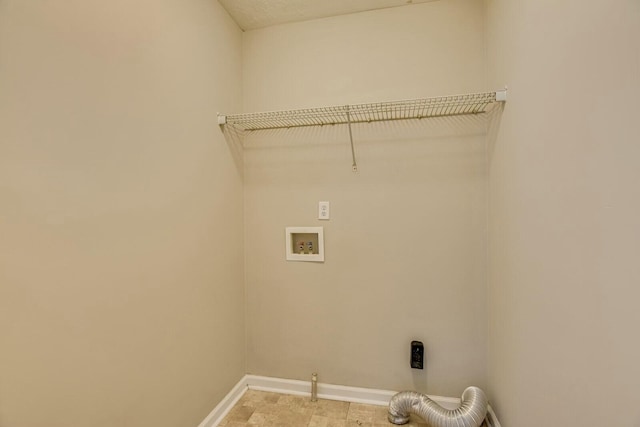 laundry room featuring washer hookup and electric dryer hookup