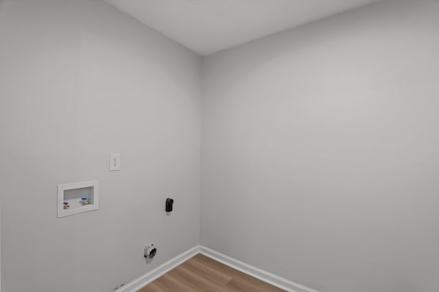 4221 Cap Chat St, Hephzibah, GA 30815 - laundry area featuring washer hookup and wood finished floors