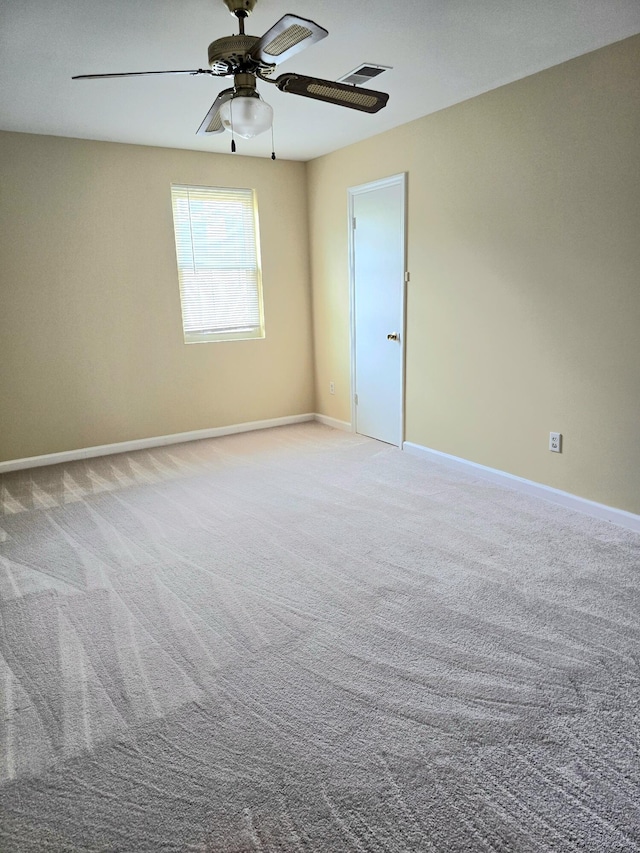 3807 Fairington Dr, Hephzibah, GA 30815 - carpeted empty room featuring ceiling fan, baseboards, and visible vents