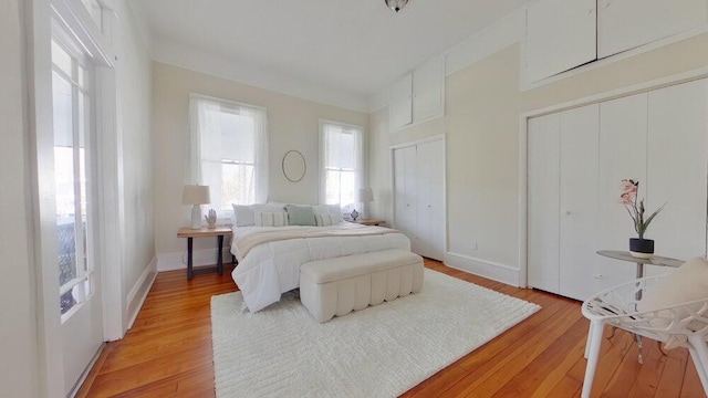 bedroom featuring hardwood / wood-style flooring